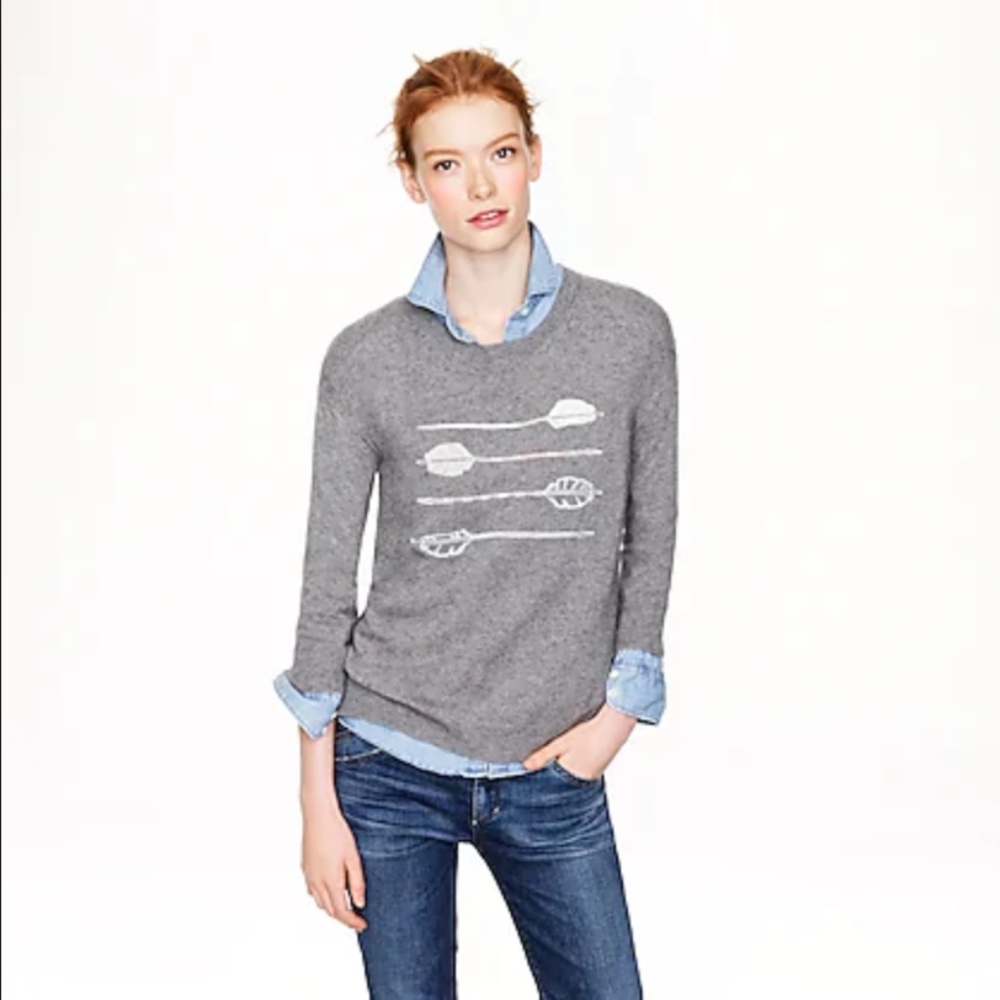 J. Crew Arrows Sweater - Grey, Small